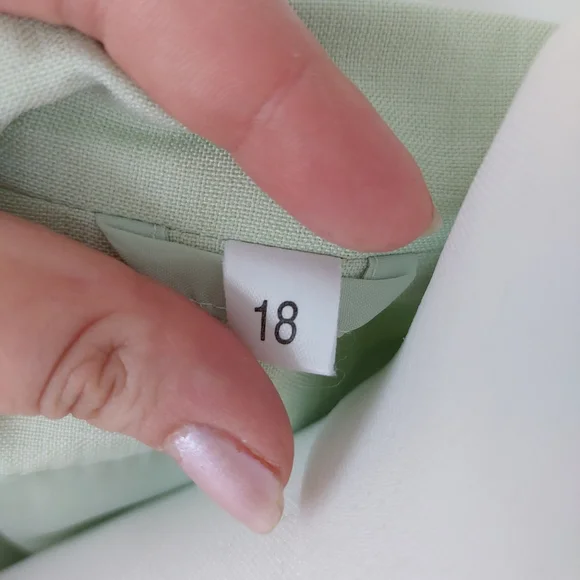 Vintage Lime Green Short Sleeve Single Breasted Blazer Size 18 *Flawed See Pics - Picture 9 of 9